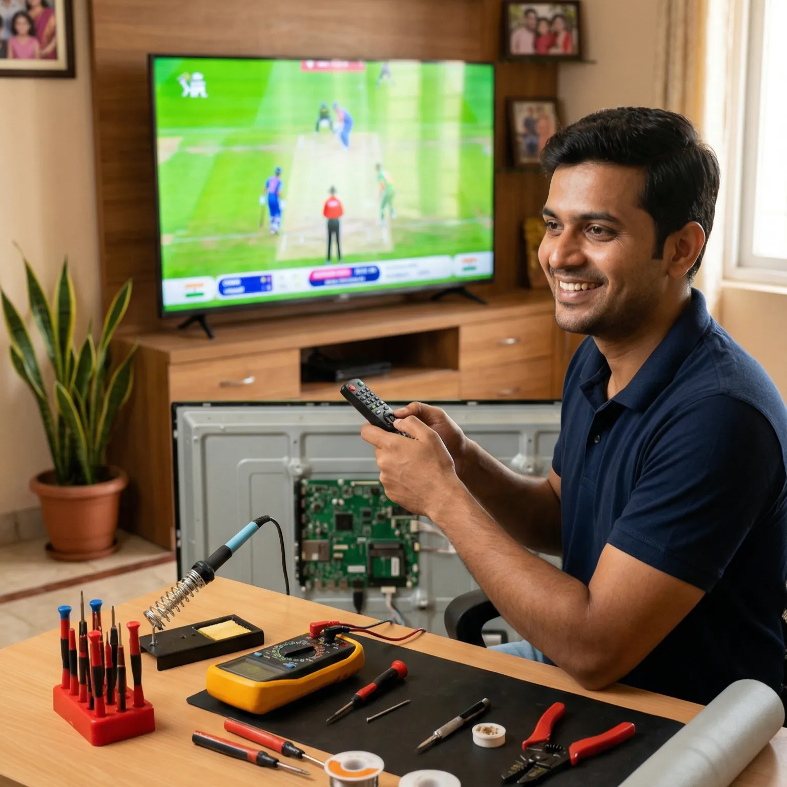 VU TV motherboard issue after repair