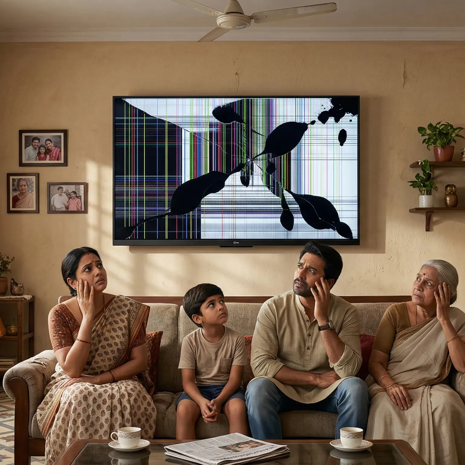 onePlus TV display issue before repair