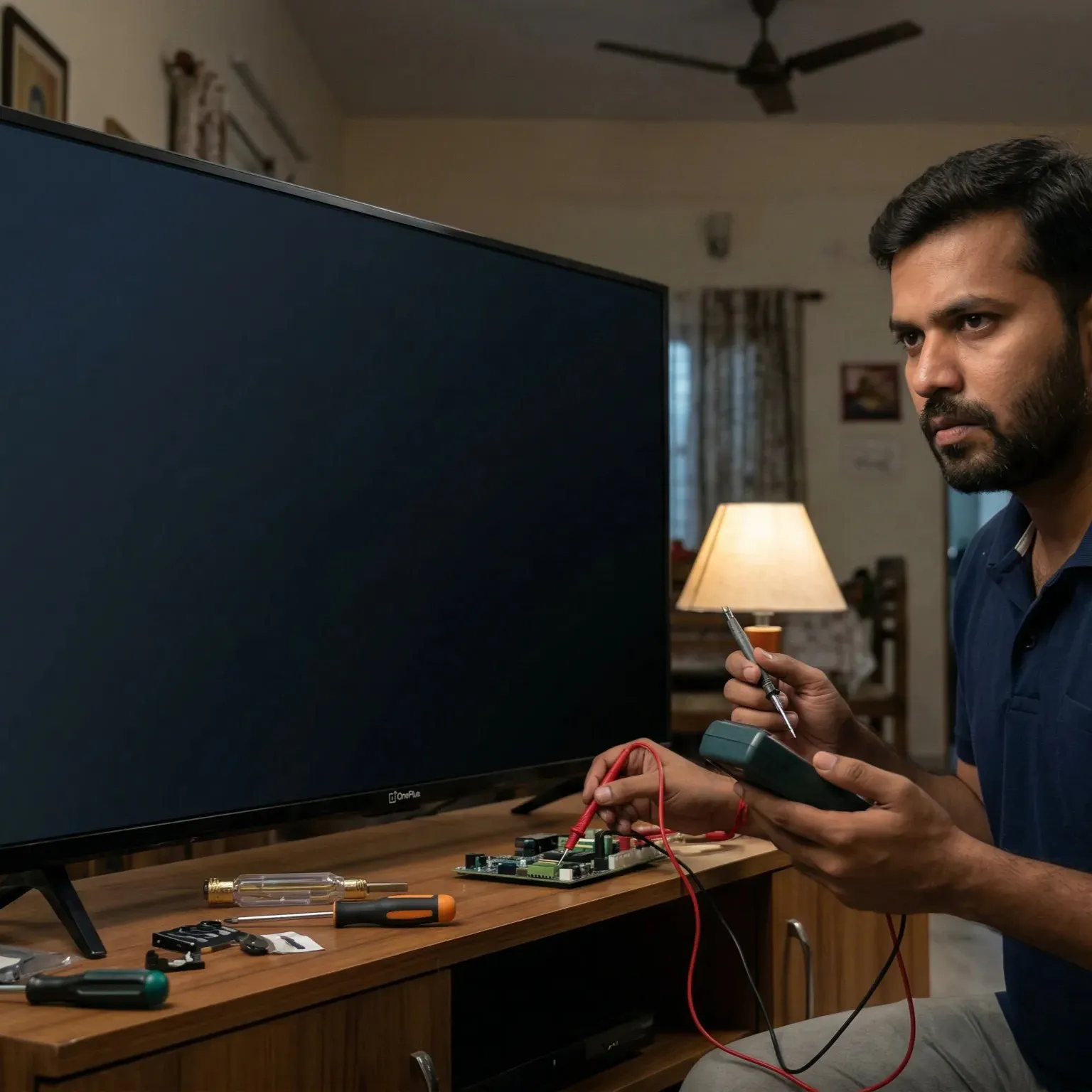 OnePlus TV motherboard issue before repair