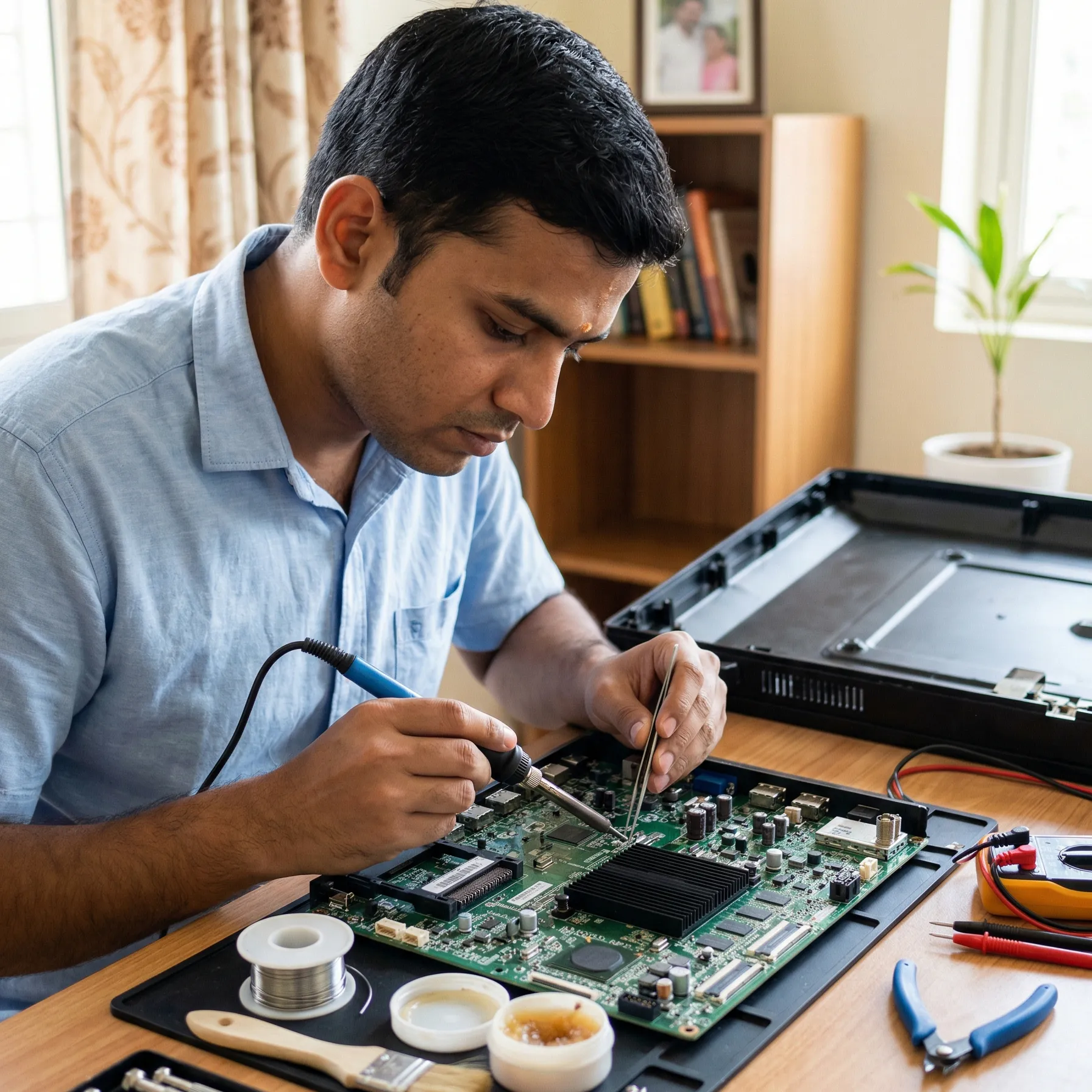 VU TV motherboard repair service in Vizag