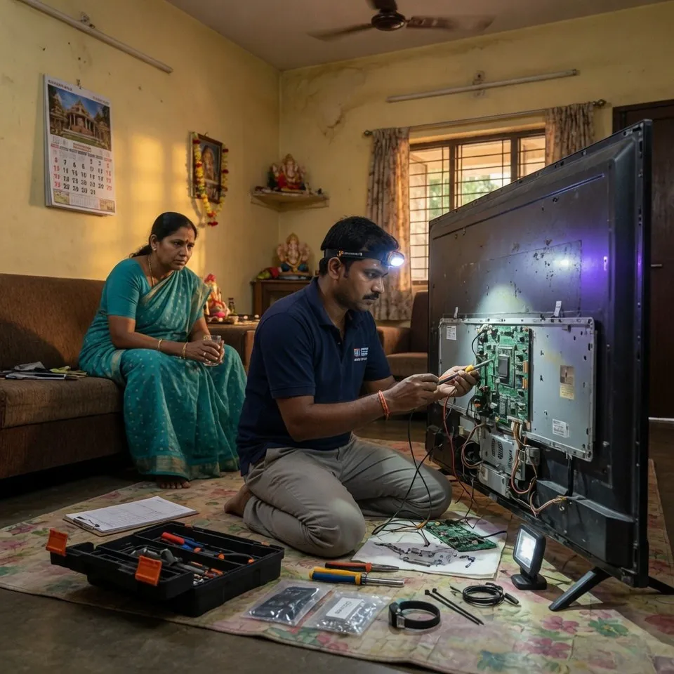 MI TV repair case study in Vizag
