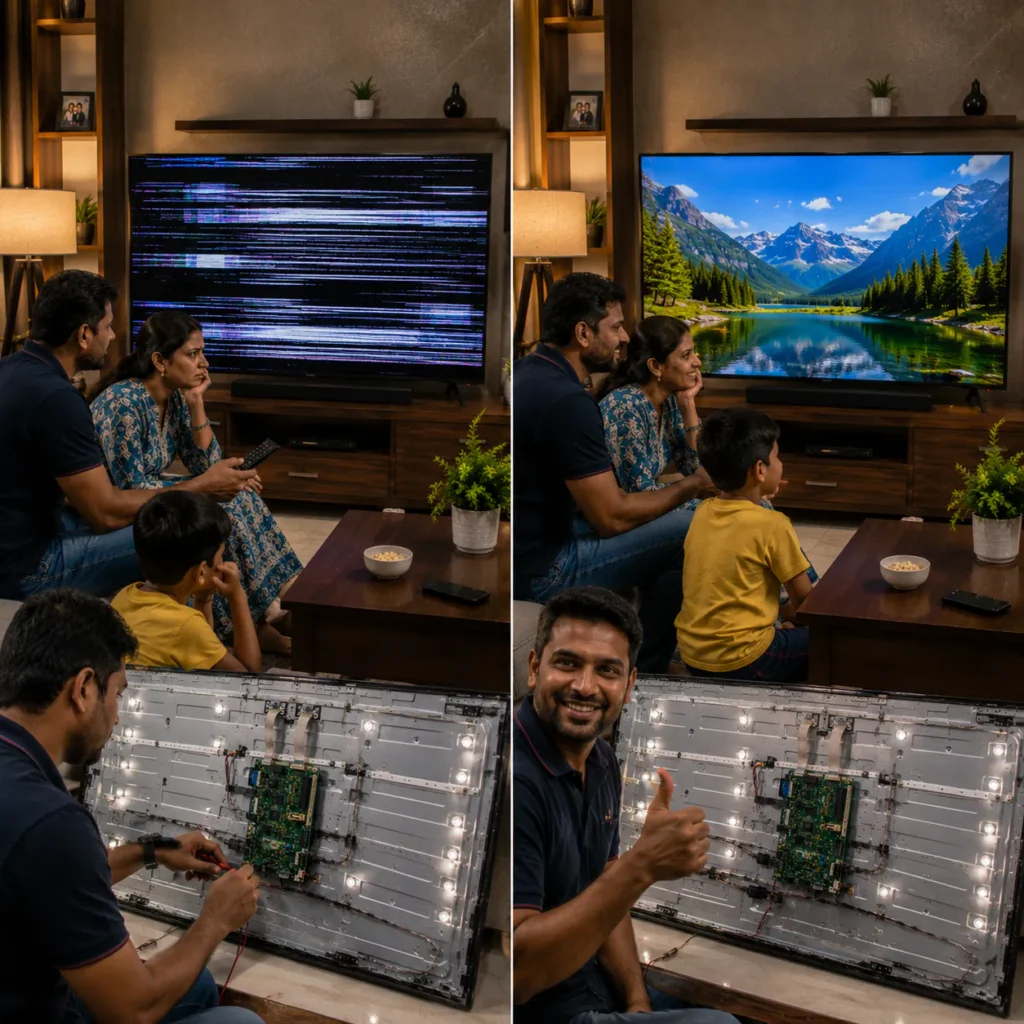 LG TV screen flickering repair Vizag