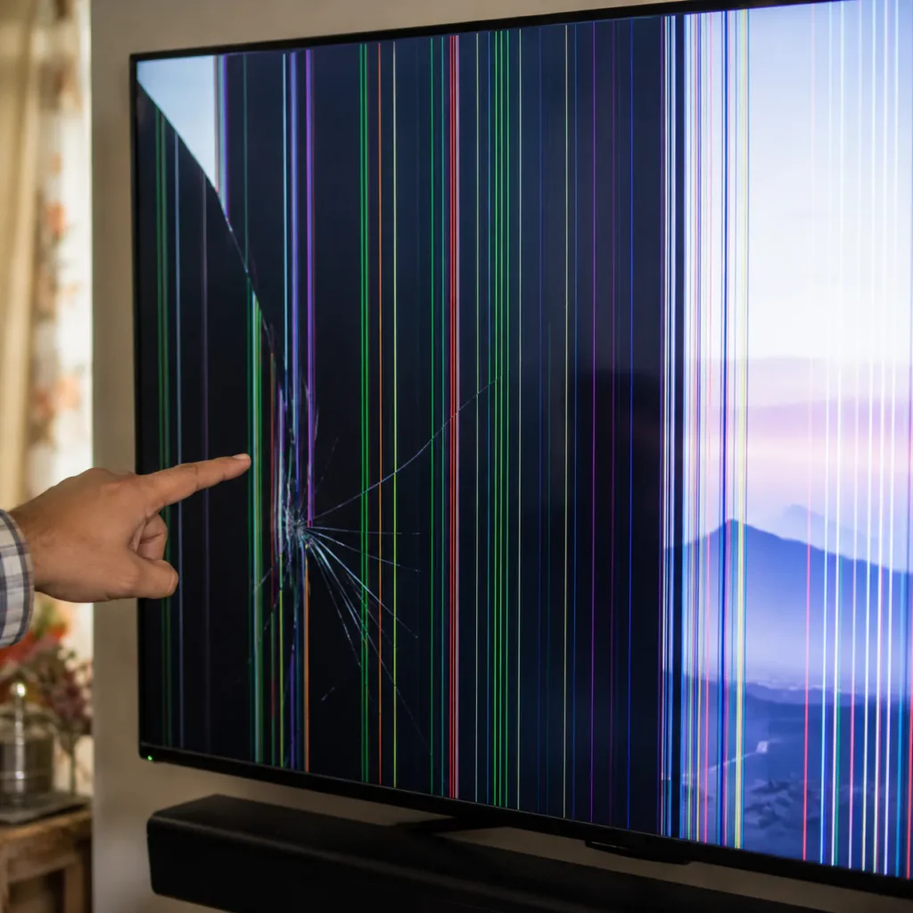 TV screen lines after shifting Vizag