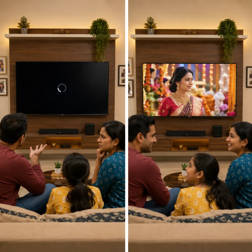 TV auto restart after update Vizag