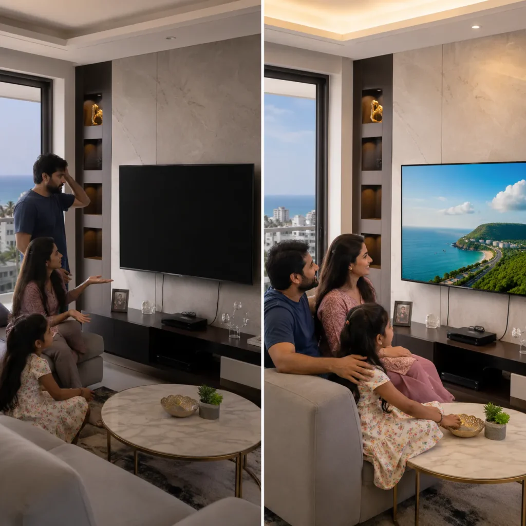 Haier TV black screen fixed in Vizag