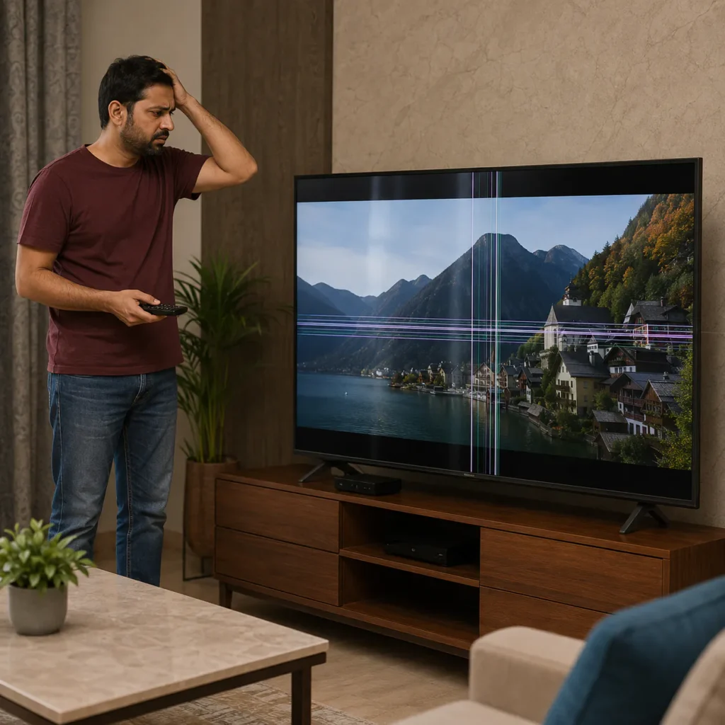 Panasonic TV screen lines repair in Vizag