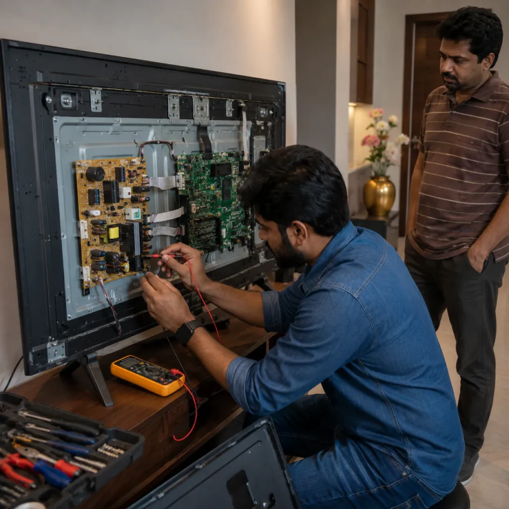 Philips TV red light blinking repair Vizag