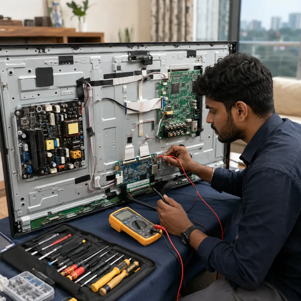Philips TV lines on screen repair in Vizag