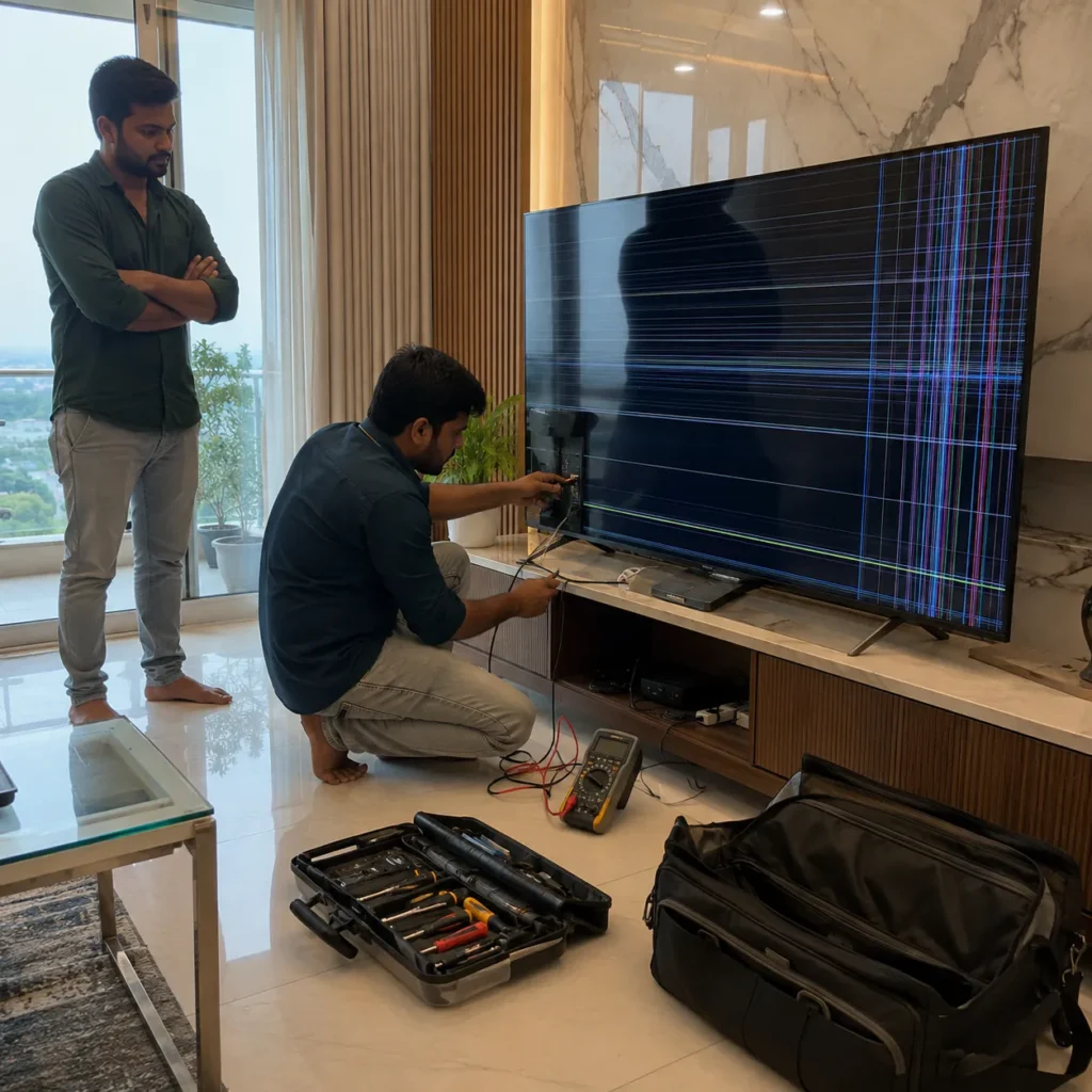 Philips TV flickering display repair Vizag